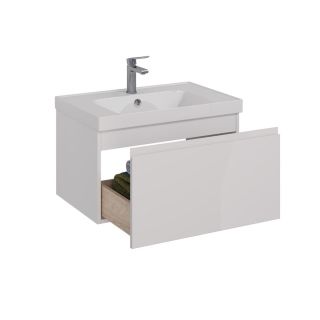 Тумба под раковину Lemark Veon Mini LM02VM70T 70 см белый глянец